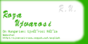 roza ujvarosi business card